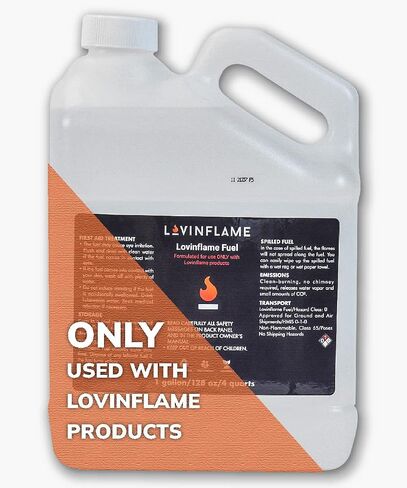 Exclusive Fuel for Lovinflame Fireplaces Fire Pits Firebowls Candles Non-Toxic, Non-Flammable, Water-Soluble, Safe for Transportation & Storage (1 Gallon) in Saudi Arabia