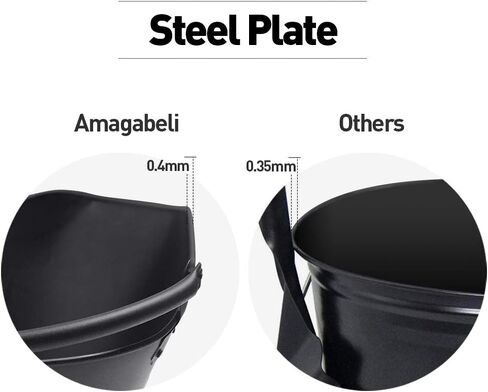 Amagabeli Bucket for Fireplace Assembled Pellet Stove Indoor and Outdoor Hot Ashes Carrier Container Black Fireside Fuel Can Sturdy Fire Place Burning Wood Holder Hearth Tools in Kuwait