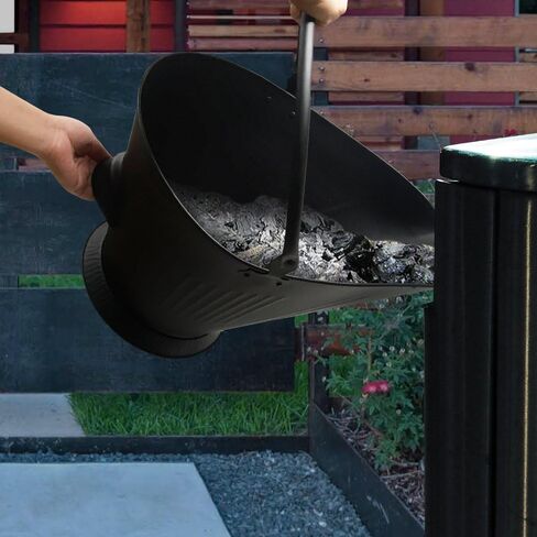 Amagabeli Bucket for Fireplace Assembled Pellet Stove Indoor and Outdoor Hot Ashes Carrier Container Black Fireside Fuel Can Sturdy Fire Place Burning Wood Holder Hearth Tools in Kuwait