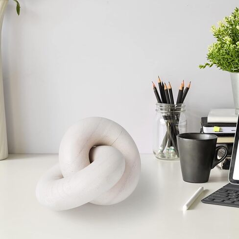 OFIDELITY ديكور عقدة خشبية، 2- وصلة ديكور سلسلة خشبية، ديكور رف مدفأة منزلية ريفية، ديكورات حديثة من خشب بوهو المنحوت يدويًا لغرفة المعيشة، طاولة قهوة المزرعة، رف الكتب، طاولة المكتب in Kuwait