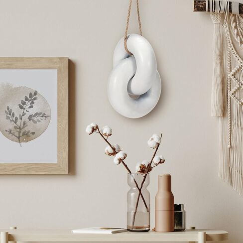 OFIDELITY ديكور عقدة خشبية، 2- وصلة ديكور سلسلة خشبية، ديكور رف مدفأة منزلية ريفية، ديكورات حديثة من خشب بوهو المنحوت يدويًا لغرفة المعيشة، طاولة قهوة المزرعة، رف الكتب، طاولة المكتب in Kuwait