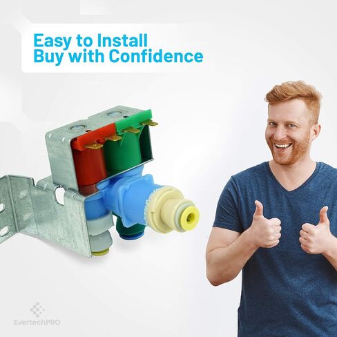 EvertechPRO W10408179 4389177 IMV-708 صمام مدخل المياه النسخة الأصلية لاستبدال ثلاجة دوامة AP5263471 PS3497634 WV8179 in Saudi Arabia