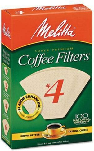 Melitta Super Premium No. 4 Coffee Paper Filter, Natural Brown, 100 Count in Saudi Arabia