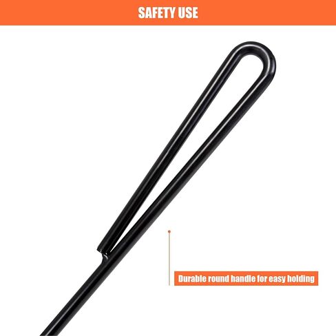 لعبة البوكر الناري الطويلة من SUNCREAT مقاس 96.5 سم، لعبة البوكر الناري المكونة من قسمين لحفرة النار، لعبة البوكر المصنوعة من الصلب الأنبوبي السميك، باللون الأسود in Kuwait