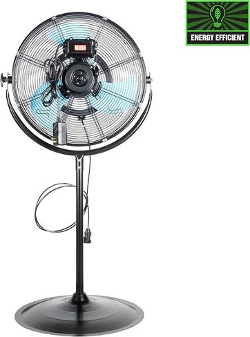 OEMTOOLS 23978 مروحة رذاذ بقاعدة مائلة مقاس 20 بوصة، مراوح خارجية للباحات، مراوح رذاذ مقاومة للماء للخارج، مروحة مع رذاذ، رذاذ مروحة للتبريد، مروحة خارجية مع رذاذ للفناء، مقاومة للماء in Kuwait