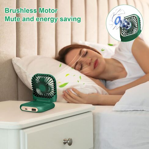 Handheld Fan Mini Portable Fan, 2022 Upgrade Small Personal Fan with 3 Speeds Neck Fan Rechargeable Portable Fan, Good for Travel Home Office School Queue (White) in Kuwait