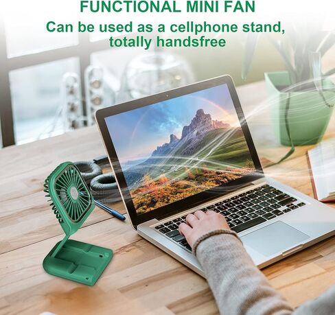 Handheld Fan Mini Portable Fan, 2022 Upgrade Small Personal Fan with 3 Speeds Neck Fan Rechargeable Portable Fan, Good for Travel Home Office School Queue (White) in Kuwait