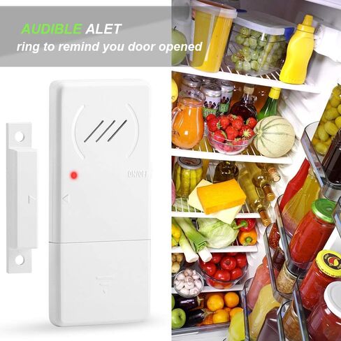 WSDCAM Refrigerator Door Alarm When Opened 60 Seconds Time Delay, 90dB Loud, Ultra-Slim Fridge Alarm Door Open Alarm, Freezer Door Alarm with Delay in Saudi Arabia