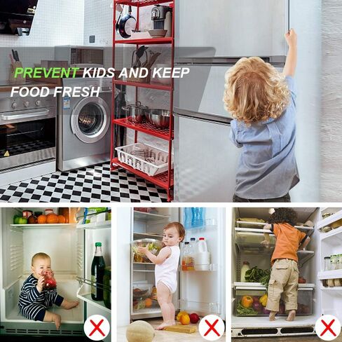 WSDCAM Refrigerator Door Alarm When Opened 60 Seconds Time Delay, 90dB Loud, Ultra-Slim Fridge Alarm Door Open Alarm, Freezer Door Alarm with Delay in Saudi Arabia