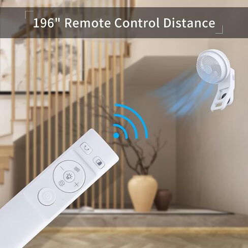 Simple Deluxe 7 inch Wall Mount Fan, 3 Speeds & 3 Modes, 15 Hours Timer, 60° Oscillating Circulating Fan, with Remote Control in Saudi Arabia