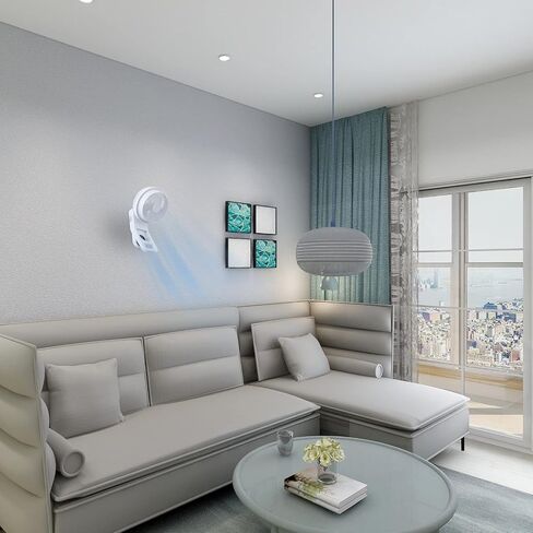 Simple Deluxe 7 inch Wall Mount Fan, 3 Speeds & 3 Modes, 15 Hours Timer, 60° Oscillating Circulating Fan, with Remote Control in Saudi Arabia