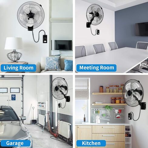 Simple Deluxe Oscillating 16″ 3 Adjustable Speed Pedestal Stand Fan for Indoor, Bedroom, Living Room, Home Office & College Dorm Use,Black in Kuwait