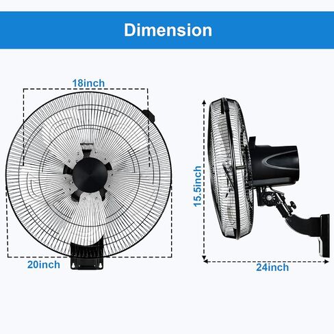 Simple Deluxe Oscillating 16″ 3 Adjustable Speed Pedestal Stand Fan for Indoor, Bedroom, Living Room, Home Office & College Dorm Use,Black in Kuwait