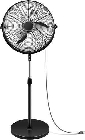 Simple Deluxe Oscillating 16″ 3 Adjustable Speed Pedestal Stand Fan for Indoor, Bedroom, Living Room, Home Office & College Dorm Use,Black in Kuwait