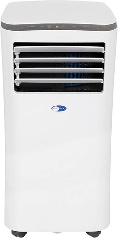 Whynter ARC-102CS حجم صغير 10,000 BTU (7,000 BTU SACC) مكيف هواء محمول ومزيل رطوبة ومروحة مع مرشحات الكربون المنشط وSilverShield، للغرف التي تصل مساحتها إلى 300 قدم مربع باللون الأبيض in Kuwait