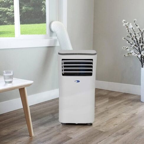 Whynter ARC-102CS حجم صغير 10,000 BTU (7,000 BTU SACC) مكيف هواء محمول ومزيل رطوبة ومروحة مع مرشحات الكربون المنشط وSilverShield، للغرف التي تصل مساحتها إلى 300 قدم مربع باللون الأبيض in Kuwait