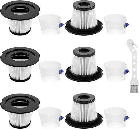 لوكسريلكس فلاتر مكنسة كهربائية بديلة من هيبا، متوافقة مع مكنسة موسو K17 اللاسلكية (6 عبوات من فلتر هيبا و6 قطع من مصفاة الشاشة) in Kuwait