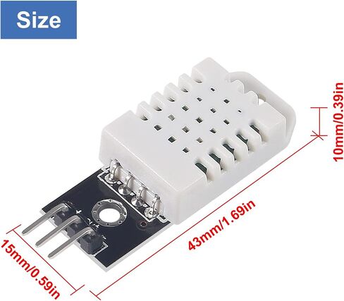 DWEII 3 قطع DHT22 / AM2302 وحدة استشعار الرطوبة ودرجة الحرارة الرقمية لـ Arduino Raspberry Pi، مراقبة قياس درجة الحرارة والرطوبة الإلكترونية، استبدال SHT11 SHT15 in Saudi Arabia