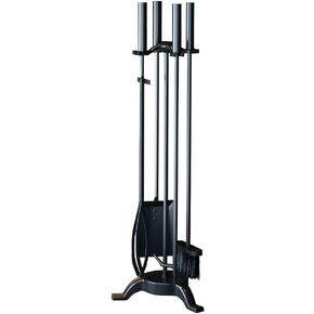 CALIDOLA 5 Pieces Wrouhgt Iron Fireplace Tools Set,Black in Saudi Arabia