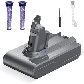 BABAKA 21.6V 5000mAh V6 Replacement Battery Compatible with V6 DC59 DC62 SV03 DC58 DC61 DC62 DC72 DC74 Animal Absolute Fluffy Motorhead Slim SV04 SV05 SV06 SV07 SV09 V6 Handheld Vacuum Battery in Kuwait