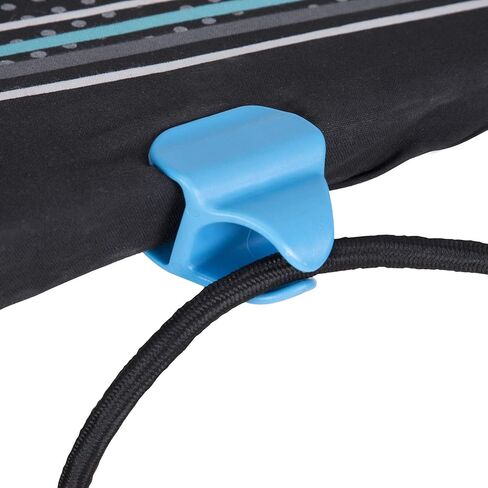 طاولة الكي مينكي إيرجو بلس بروزون | صنع في المملكة المتحدة | غطاء عاكس للحرارة، تصميم حلقة ساق ثابتة ورف من الكتان - لوح كي قائم بذاته مع سطح كي كبير مقاس 48 بوصة × 15 بوصة (معدني وأزرق) in Kuwait