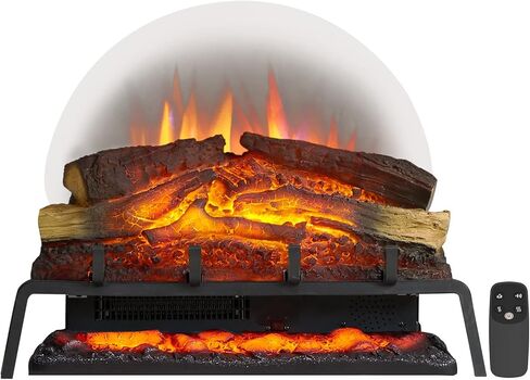 LegendFlame 23" W Free Standing Electric Fireplace Log Set (EF290), Fireplace Insert, Heater 750W/1500W, Crackling Sound, Remote Control in Kuwait