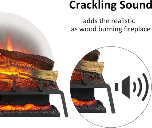 LegendFlame 23" W Free Standing Electric Fireplace Log Set (EF290), Fireplace Insert, Heater 750W/1500W, Crackling Sound, Remote Control in Kuwait