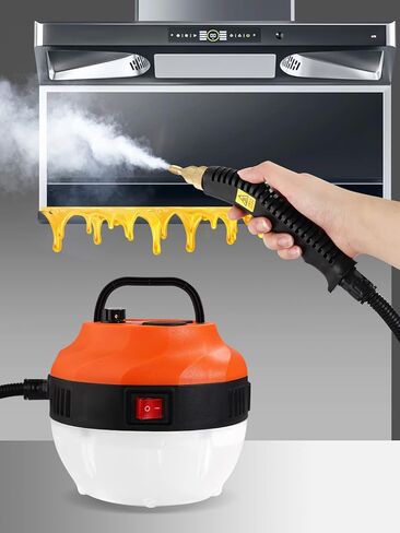 منظف ​​بالبخار عالي الضغط، جهاز بخار بدرجة حرارة عالية للتنظيف، منظف بخار محمول بقوة 2800 وات للاستخدام المنزلي (برتقالي) in Kuwait