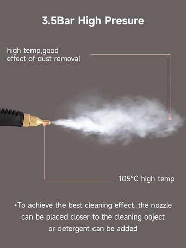 منظف ​​بالبخار عالي الضغط، جهاز بخار بدرجة حرارة عالية للتنظيف، منظف بخار محمول بقوة 2800 وات للاستخدام المنزلي (برتقالي) in Kuwait