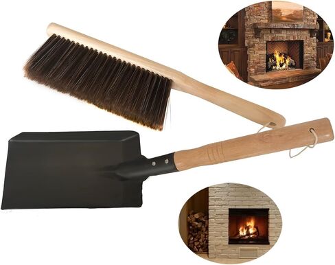 مجرفة رماد الموقد ومجموعة فرشاة الموقد، مكنسة اليد ومجموعة مجرفة الرماد الفولاذية، مجموعة تنظيف الموقد، أدوات الموقد، أدوات حفرة النار، الأدوات المنزلية in Kuwait