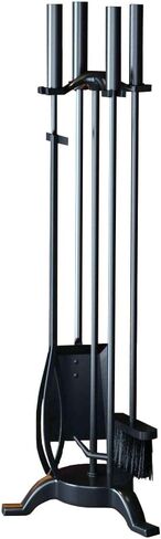 CALIDOLA 5 Pieces Wrouhgt Iron Fireplace Tools Set,Black in Saudi Arabia