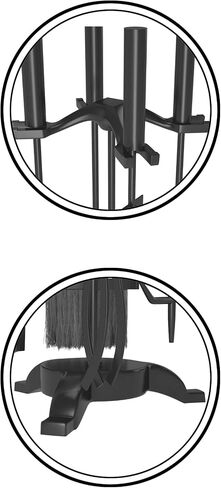 CALIDOLA 5 Pieces Wrouhgt Iron Fireplace Tools Set,Black in Saudi Arabia