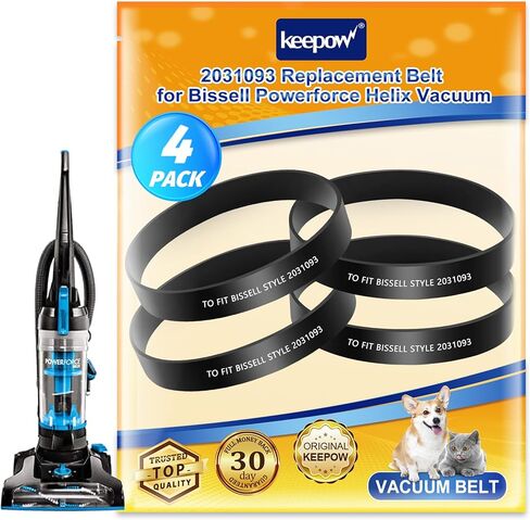 حزام فراغ KEEPOW متوافق مع مكنسة Bissell PowerForce & Powerforce Helix الكهربائية 2191U 2191 2190 1240 1700 2692، الجزء #2031093، 4 عبوات in Kuwait
