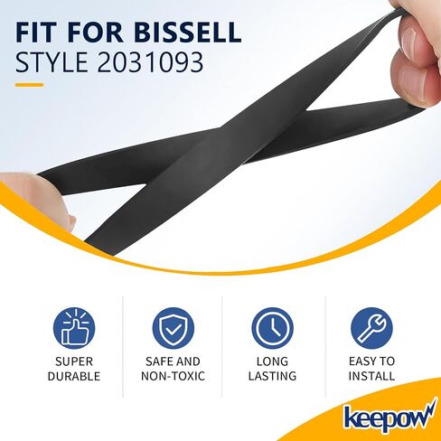 حزام فراغ KEEPOW متوافق مع مكنسة Bissell PowerForce & Powerforce Helix الكهربائية 2191U 2191 2190 1240 1700 2692، الجزء #2031093، 4 عبوات in Kuwait