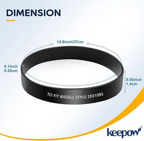 حزام فراغ KEEPOW متوافق مع مكنسة Bissell PowerForce & Powerforce Helix الكهربائية 2191U 2191 2190 1240 1700 2692، الجزء #2031093، 4 عبوات in Kuwait