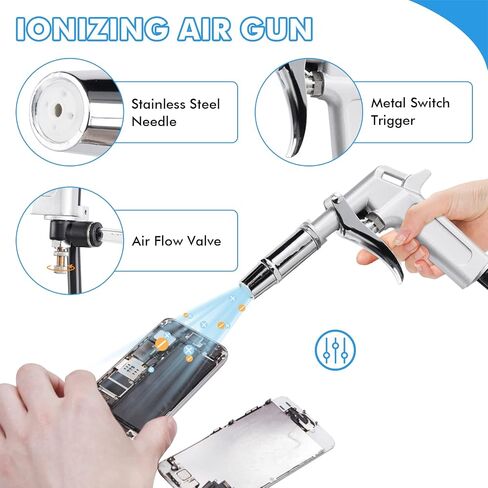 YUCHENGTECH Ionizing Air Gun Anti Static Gun Anti Static Air Gun Static Eliminator Anti Static Ionizier with 4KV High Voltage Generator 110V in Kuwait