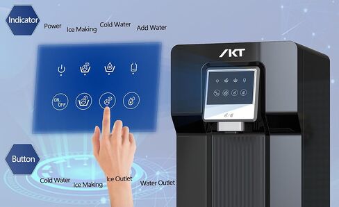 IKT 2 in 1 Water Dispenser with Ice Maker for 5 Gallon Bottle Bottom Load 27 lbs in 24 hrs for Home Office (Without Hot Water) in Kuwait