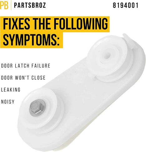 طقم وصلة توازن الباب PartsBroz 8194001 [تتضمن نصائح DIY] - أجزاء غسالة الأطباق المتوافقة مع Whirlpool Kenmore Maytag - تحل محل AP3775412 PS972325 - تتضمن مجموعة عجلة وتركيب 2x، كابلات ربط 2x in Saudi Arabia