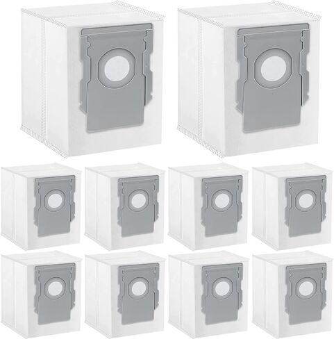 10 Packs Vacuum Bags for iRobot Roomba i7 i7+ j7 j7+/Plus (7550) i3 i3+ (3550) i4 i4+(4552) i6 i6+ (6550) i8 i8+ (8550) s9 s9+ (9550) i & j & s Series Clean Base Automatic Dirt Disposal Bags in Saudi Arabia