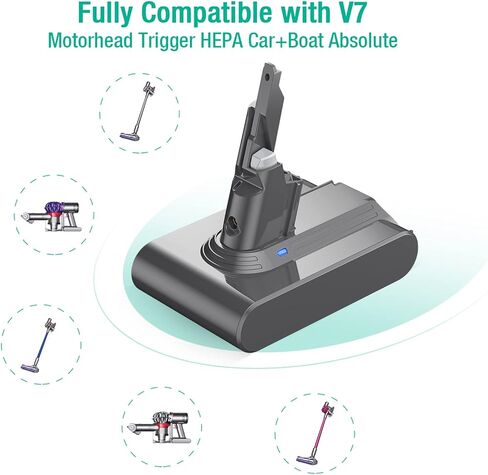 بطارية بديلة من FirstPower 5.0Ah V7 - متوافقة مع المكانس الكهربائية المحمولة V7 SV11 V7 Motorhead V7 Animal V7 Trigger V7 Car+Boat V7 المطلق in Kuwait