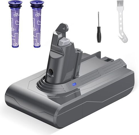 BABAKA 21.6V 5000mAh V6 Replacement Battery Compatible with V6 DC59 DC62 SV03 DC58 DC61 DC62 DC72 DC74 Animal Absolute Fluffy Motorhead Slim SV04 SV05 SV06 SV07 SV09 V6 Handheld Vacuum Battery in Kuwait