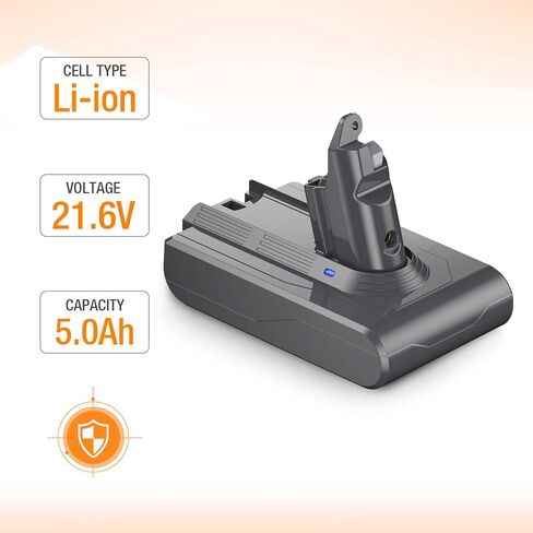 BABAKA 21.6V 5000mAh V6 Replacement Battery Compatible with V6 DC59 DC62 SV03 DC58 DC61 DC62 DC72 DC74 Animal Absolute Fluffy Motorhead Slim SV04 SV05 SV06 SV07 SV09 V6 Handheld Vacuum Battery in Kuwait