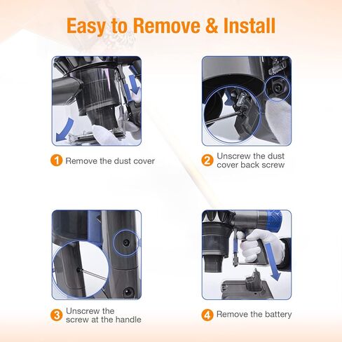 BABAKA 21.6V 5000mAh V6 Replacement Battery Compatible with V6 DC59 DC62 SV03 DC58 DC61 DC62 DC72 DC74 Animal Absolute Fluffy Motorhead Slim SV04 SV05 SV06 SV07 SV09 V6 Handheld Vacuum Battery in Kuwait