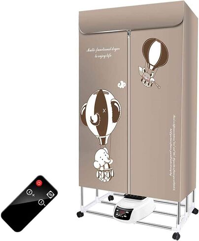 Clothes Dryer 110V Electric Foldable 2-Tier Drying Machine with Remote Control Heater Double Layer Stainless Steel Rack for Home,Apartment,Hotel,Student Dorm in Saudi Arabia