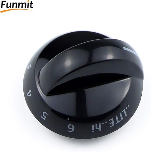 Funmit 316220009 استبدال مقبض الموقد العلوي لفريجيدير يستبدل AP4322122 PS1991531 EAP1991531 (أسود، 4 عبوات) in Kuwait