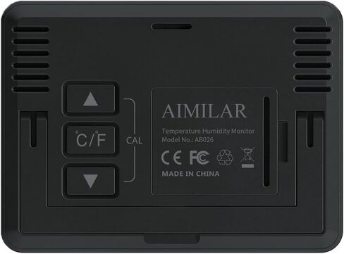 مراقبة الرطوبة ودرجة الحرارة - مقياس حرارة داخلي رقمي من AIMILAR مع تاريخ منخفض للغاية، يمكن اختيار درجة فهرنهايت / درجة مئوية، وسهل الاستخدام، وقابل للمعايرة، وخيار مغناطيسي وشاشة واضحة in Kuwait