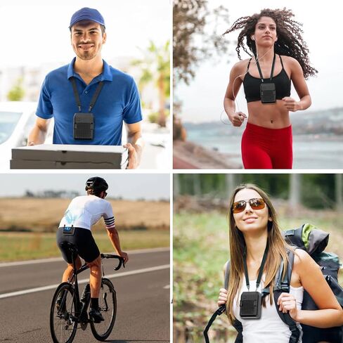 مروحة مشبك خصر محمولة من DTZY، مروحة رقبة شخصية مع مصباح يدوي قوي، مروحة شخصية قابلة لإعادة الشحن بقدرة 6000 مللي أمبير في الساعة، مروحة حزام USB بدون استخدام اليدين للأعمال الخارجية، الرياضة، التخييم، المشي لمسافات طويلة in Kuwait