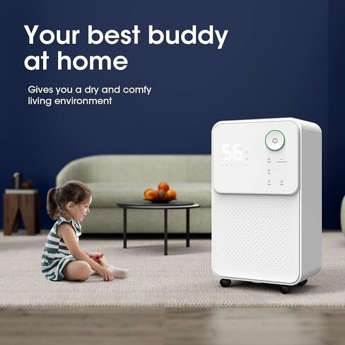 AirDance 25 Pints 2000 Sq. Ft Dehumidifiers for Home or Bedroom or Basement with Auto or Manual Drainage | 36db Industry Leading Noise Reducing | Air Filter, 3 Operation Modes and 24 hr Timer in Saudi Arabia