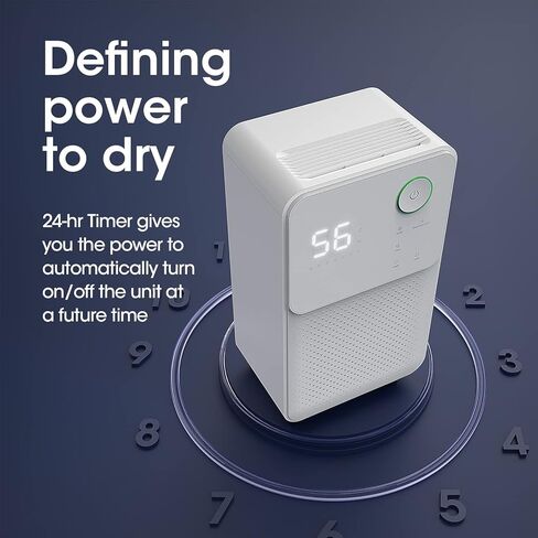 AirDance 25 Pints 2000 Sq. Ft Dehumidifiers for Home or Bedroom or Basement with Auto or Manual Drainage | 36db Industry Leading Noise Reducing | Air Filter, 3 Operation Modes and 24 hr Timer in Saudi Arabia