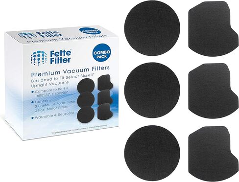 Fette Filter - Vacuum Filter Kit Compatible with Bissell Power Force Helix Turbo Rewind Upright Vacuum 1797. Compare to Part # 1608225 & 1609905. Combo Pack in Saudi Arabia